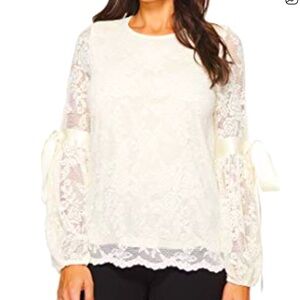 Vince Camuto Cream Lace Blouse